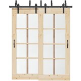 vidaXL Komplet opreme za drsna vrata 183 cm jeklo črne barve Cene