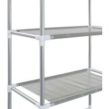 vidaXL Stalak iznad toaletne školjke s 3 police srebrni 53x28x169 cm | shoptok.hr