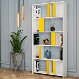 Woody Fashion polica za knjige lima white yellow Cene
