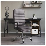  Masažni uredski naslonjač od umjetne kože sivi | shoptok.hr