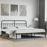 vidaXL Metalni okvir za krevet s uzglavljem crni 193x203 cm Cijene