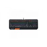 Canyon hazard GK-6, wired multimedia gaming keyboard with lighting effect, 108pcs rainbow led, numbers 104keys, en double injection layout, cable length 1.8M, 450.5*163.7*42mm, 0.90kg, color black Cene