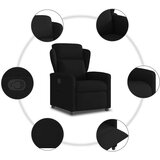 vidaXL Naslanjač iz črnega blaga | Shoptok.si