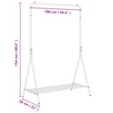 vidaXL Stojalo za obleke Črno Kovina Srednje Shranjevanje | Shoptok.si