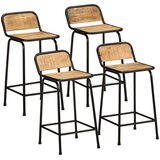  Barski stolci 4 kom 46x35,5x80 cm masivnog grubog drva manga | shoptok.hr