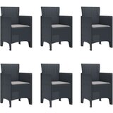  Set od 7 dijelova vrtne blagovaonice s jastučićima antracit poliratan | shoptok.hr