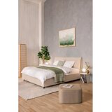Bonami Selection Bež oblazinjena zakonska postelja s prostorom za shranjevanje z letvenim dnom 180x200 cm Myra Pillow – | Shoptok.si