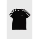 Adidas Otroška bombažna kratka majica LK 3S CO črna barva