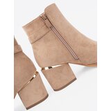 Shelvt Elegant beige boots with a decorative buckle | Shoptok.si