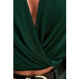 Trendyol Emerald Green Knitted Double Breasted Blouse | shoptok.hr