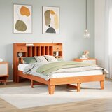 Maison Chic Posteljni okvir - Dvoposteljna postelja - Zakonska postelja brez vzmetnice vošč. rjav 150x200 cm borovina-J13106, (21775753) | Shoptok.si