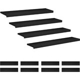 Step treads 12 kom. 110 x 30 x 2 cm Crna Čvrsto drvo bukve Slike