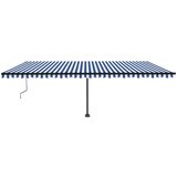  Prostostoječa avtomatska tenda 600x350 cm modra/bela, (20728943) | Shoptok.si