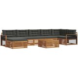  Set vanjskih sofa 8 kom. Prirodna i antracit | shoptok.hr