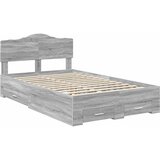  Krevetna konstrukcija s ladicama Siva Sonoma 120 x 190 cm 196 x 123 x 90 cm | Shoptok.si
