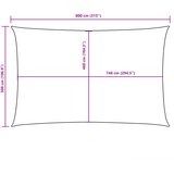  Jedro protiv sunca od tkanine Oxford pravokutno 5 x 8 m žuto | shoptok.hr