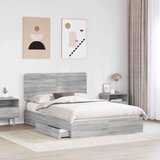  Postelja s shranjevanjem z vzglavjem Siva Sonoma 150 x 200 cm, (5000106656) | Shoptok.si