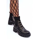 Boto Elastic-Upper Lace-Up Boots Black Kasseis | ePonuda.com