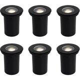 QAZQA Set 6 modernih zunanjih talnih reflektorjev črne barve 35 mm nastavljiv IP65 - Delux | Shoptok.si