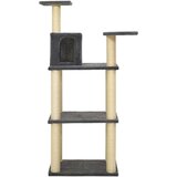 vidaXL Mačje drevo s praskalniki iz sisala temno sivo 119 cm | Shoptok.si