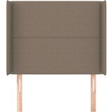  Vzglavje z ušesi taupe 93x16x118/128 cm blago, (20953926) | Shoptok.si
