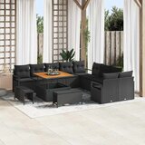  Sjedeća garnitura za vrt 13 kom. Crna poliratan 285 x 289 x 85 cm | Shoptok.si