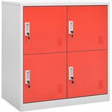  Ormarići s ključem 2 kom svjetlosivi/crveni 90x45x92,5 cm čelik | shoptok.hr