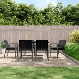 vidaXL Vrtni stoli z blazinami 6 kosov črni 56,5x57x83 cm poli ratan Cene