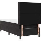 Box spring krevet s madracem Crna 90 x 190 cm Baršun - Crna 90 x 190 cm S gumbima | shoptok.hr