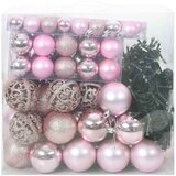  Set Božićnih Ukrasnih Kuglica 120 pcs Ružičasta Plastika | shoptok.hr