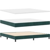  Postelja z vzmetnico Temno zelena 200x200 cm Žamet, (22051613) | Shoptok.si