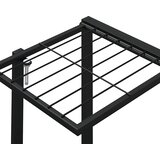  Stalak za cvijeće s kotačima 94,5x24,5x91,5 cm crni željezni | shoptok.hr
