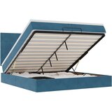  Otomanski posteljni okvir z vzmetnicami moder 200x200cm žamet, (22053819) | Shoptok.si