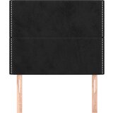  Posteljno vzglavje 2 kosa črno 80x5x78/88 cm žamet, (20953127) | Shoptok.si