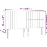  LED uzglavlje crno 200x5x118/128 cm od tkanine | shoptok.hr