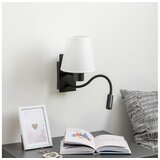  Brilagi - LED zidna lampa NUBILA 1xE27/25W/230V + LED/3W crna/bela | Eponuda.com