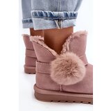 Boto Pink Women's Suede Snow Boots with Cutouts Eraclio | Shoptok.si