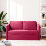  Podni kauč na razvlačenje 2-u-1 boja vina 122x204x55 cm baršun | shoptok.hr