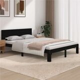  Za krevet od masivnog drva crni 150 x 200 cm 5FT King Cijene