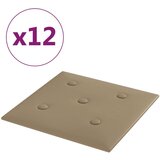  Zidne ploče od umjetne kože 12 kom cappuccino 30x30 cm 1 08 m² | shoptok.hr