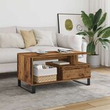 vidaXL Klubska mizica starinski les 90x49x45 inženirski les | Shoptok.si