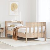 vidaXL Posteljni okvir brez vzmetnice 75x190 cm trdna borovina | Shoptok.si
