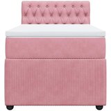 Box spring krevet s madracem ružičasti 100x200 cm baršunasti | shoptok.hr