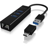 Raidsonic ICY BOX IB-HUB1419-LAN USB 3.2 Gen 1 (3.1 Gen 1) Type-A Black | shoptok.hr