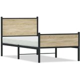 vidaXL Metalni okvir kreveta s uzglavljem i podnožjem 100 x 190 cm | shoptok.hr