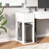 vidaXL Računalniški stolp s predalom bela 30x44x74 cm | Shoptok.si
