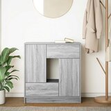  Komoda s ladicama i vratima siva sonoma 70,5x34x74,5 cm Slike