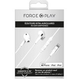 Oem FORCE PLAY, Ojačane slušalke z bliskavico v ušesih, Bela, (5000231642) | Shoptok.si