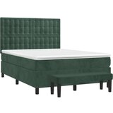  Krevet s oprugama i madracem tamnozeleni 140x190 cm baršunasti | shoptok.hr