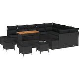  Sjedeća garnitura za vrt 13 kom. Crna poliratan 319 x 234 x 85 cm | Shoptok.si